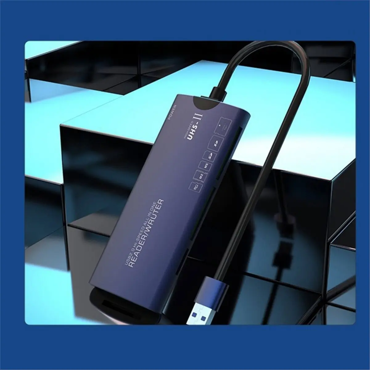 computer 6 in 1 USB Multifunctional Reader SD/TF/XD/CF/M2 Memory Card Adapter for Cameras Computers High-Speed Data Transfer