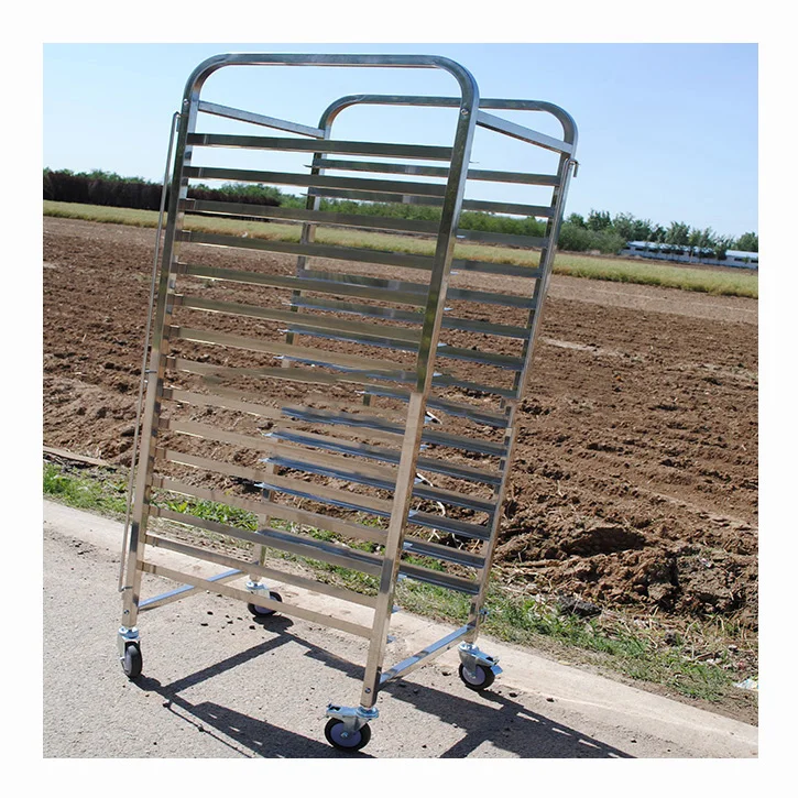 Commercial 304 Stainless Steel Bakery Trolley Bread Baking Cooler Tray Rack Trolley Bread Production Line Equipment Accessories