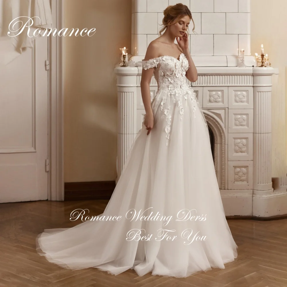 Vintage apliques flores a linha vestidos de casamento feminino querida renda sem costas fora do ombro vestidos de novia personalizado