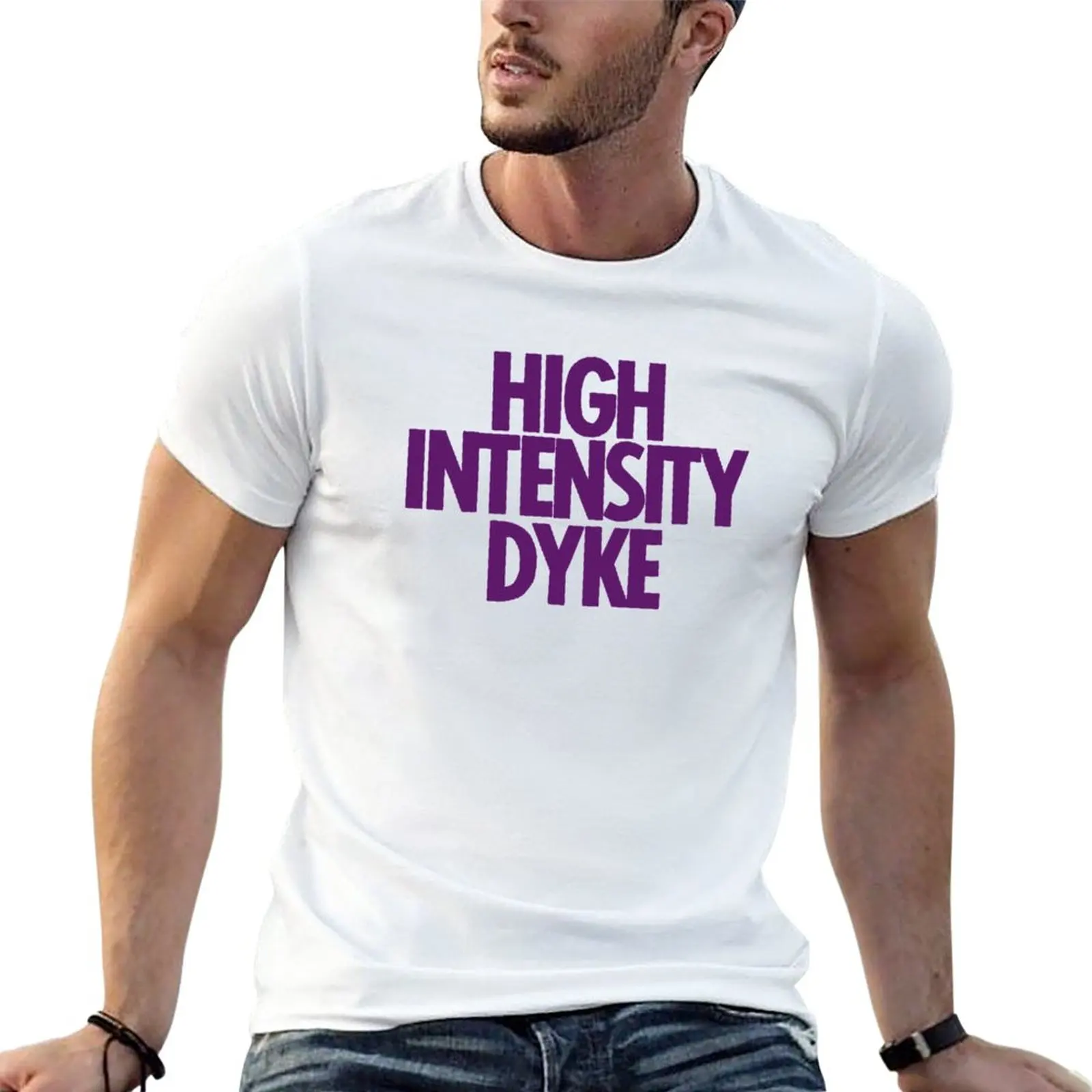 High Intensity Dyke T-Shirt Short sleeve vintage t shirt oversized t shirts mens funny t shirts