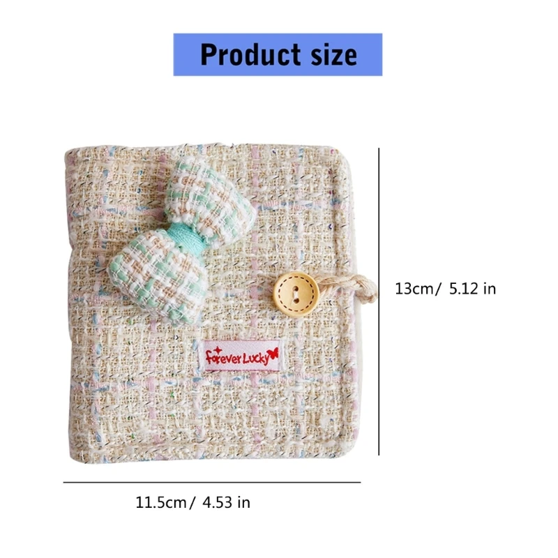 40 كتاب جيب صور جمع الصور لهواة الجمع 3 بوصة منظم 3 حلقات القماش غلاف الموثق ألبوم الصور المحمولة #6