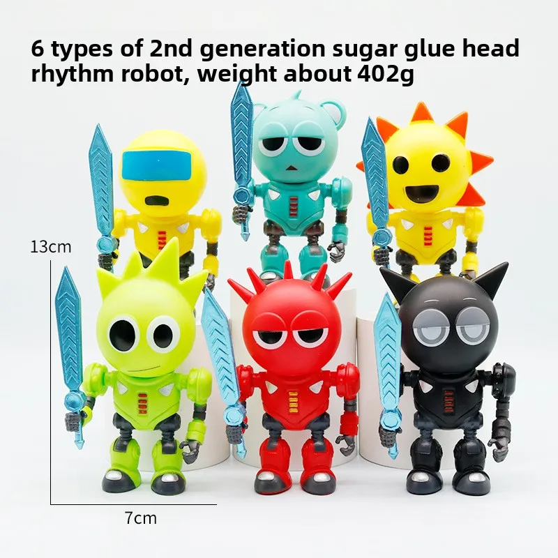 6 unids/set Sprunki Anime figuras de juguete adornos de escritorio lindo PVC figura de acción modelo muñecas niños suministros de decoración para fiesta de cumpleaños