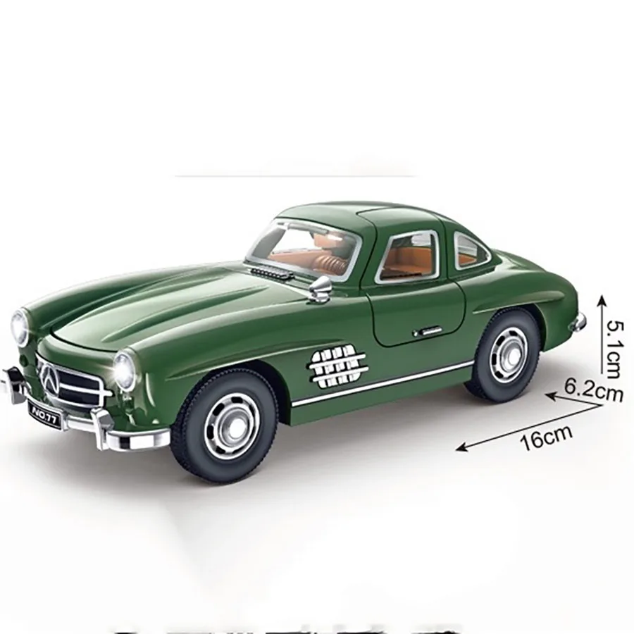 قطعة واحدة من لعبة سيارة الأطفال، موسيقى خفيفة، سيارة كلاسيكية، فتح باب يدوي، نموذج مصبوب لتزيين المنزل، مجموعة الحلي هدية