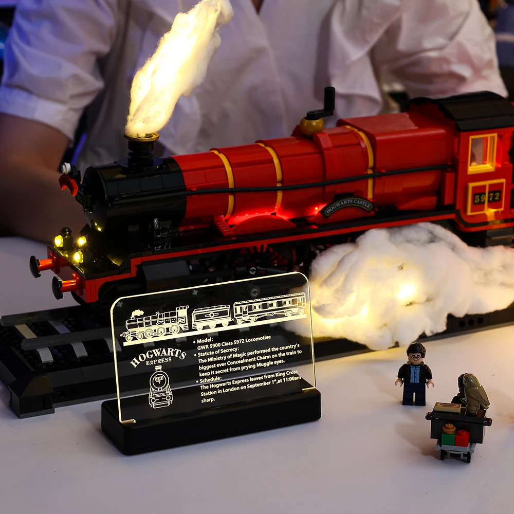 

LED Light Acrylic Display Plate Nameplate For 76405 Express Train Station Model Building Blocks not Inlclude the Block Model