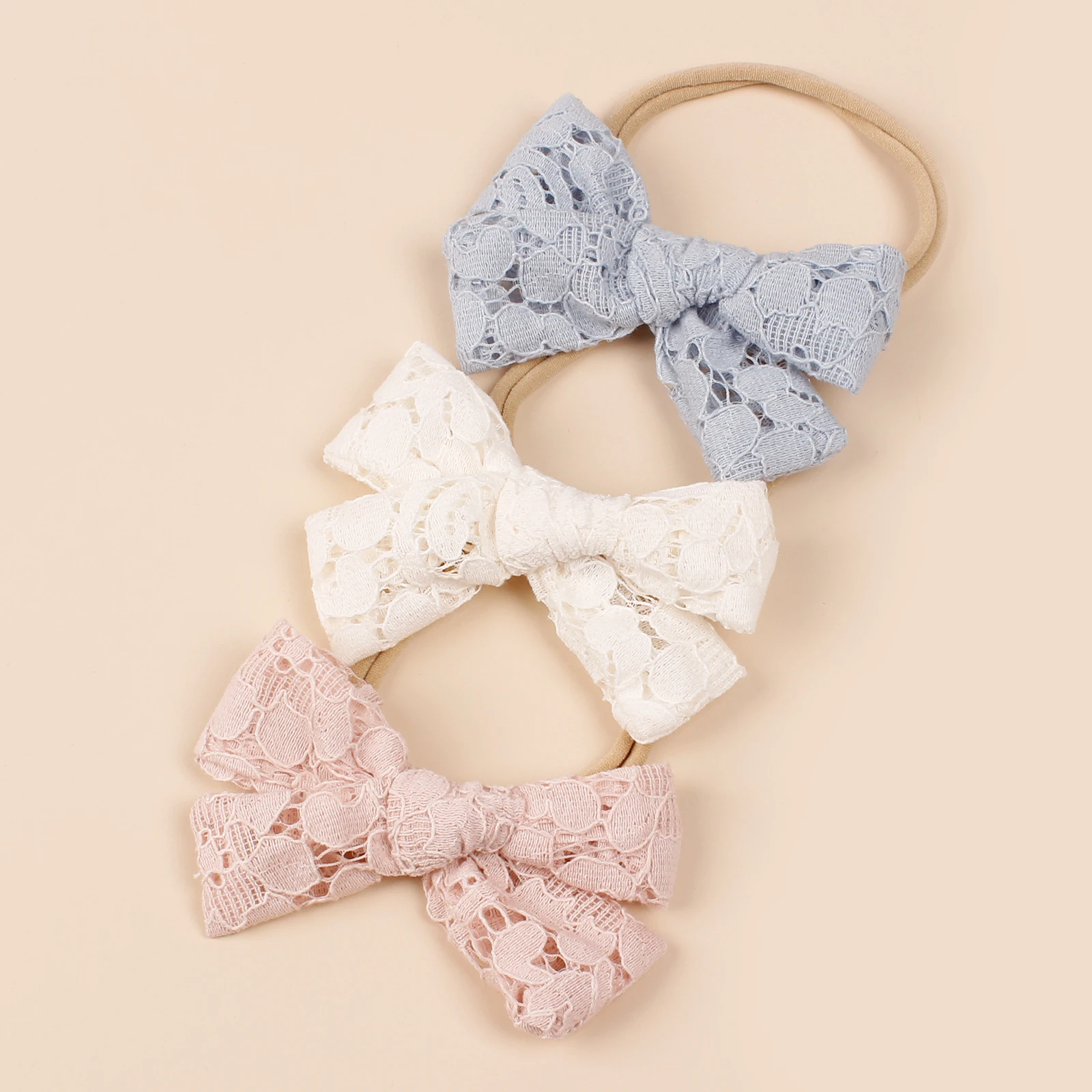 

Girls Nylon Baby Headbands Hair Bows Newborn Elastic Hairband Lace Cute Children Hair Accessories Princess Toddler Headwear New