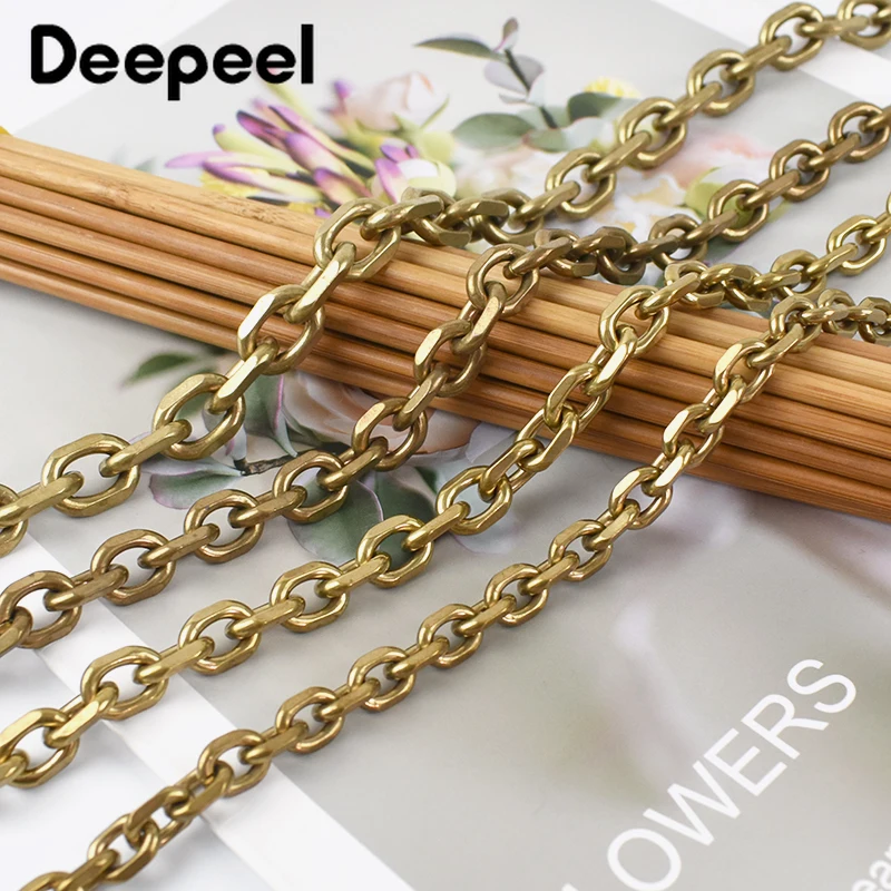 50/100 سنتيمتر الصلبة النحاس سلسلة معدنية الجينز السراويل حقيبة بحزام حزام محفظة حقيبة يد ديكور سلاسل ربط مشبك إكسسوارات الأجزاء الداخلية للكمبيوتر ذاتية الصنع #5