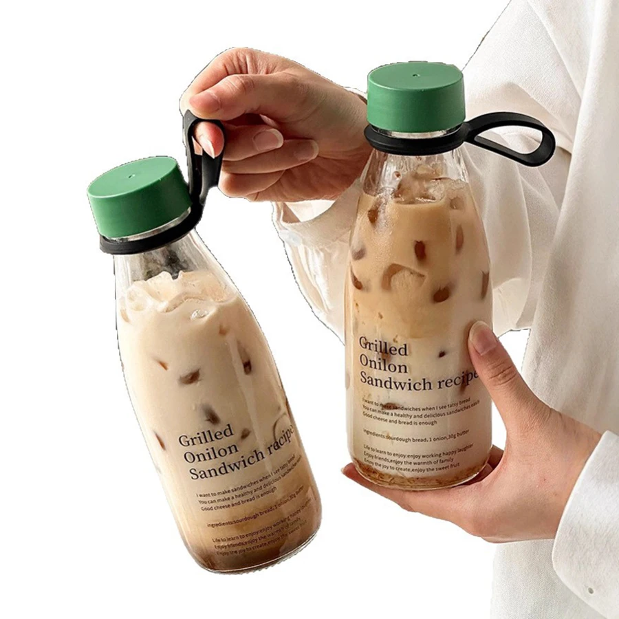 

Портативная кофейная чашка, стеклянная кофейная чашка, прозрачные стеклянные чашки, многоразовая чашка для молока, кофе латте, чашка для напитков для молока, кофе