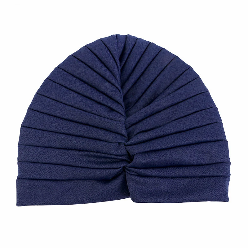 Hijab interno muçulmano para mulheres, turbante indiano, lenço plissado, gorros macios, gorro, boné de quimioterapia do câncer