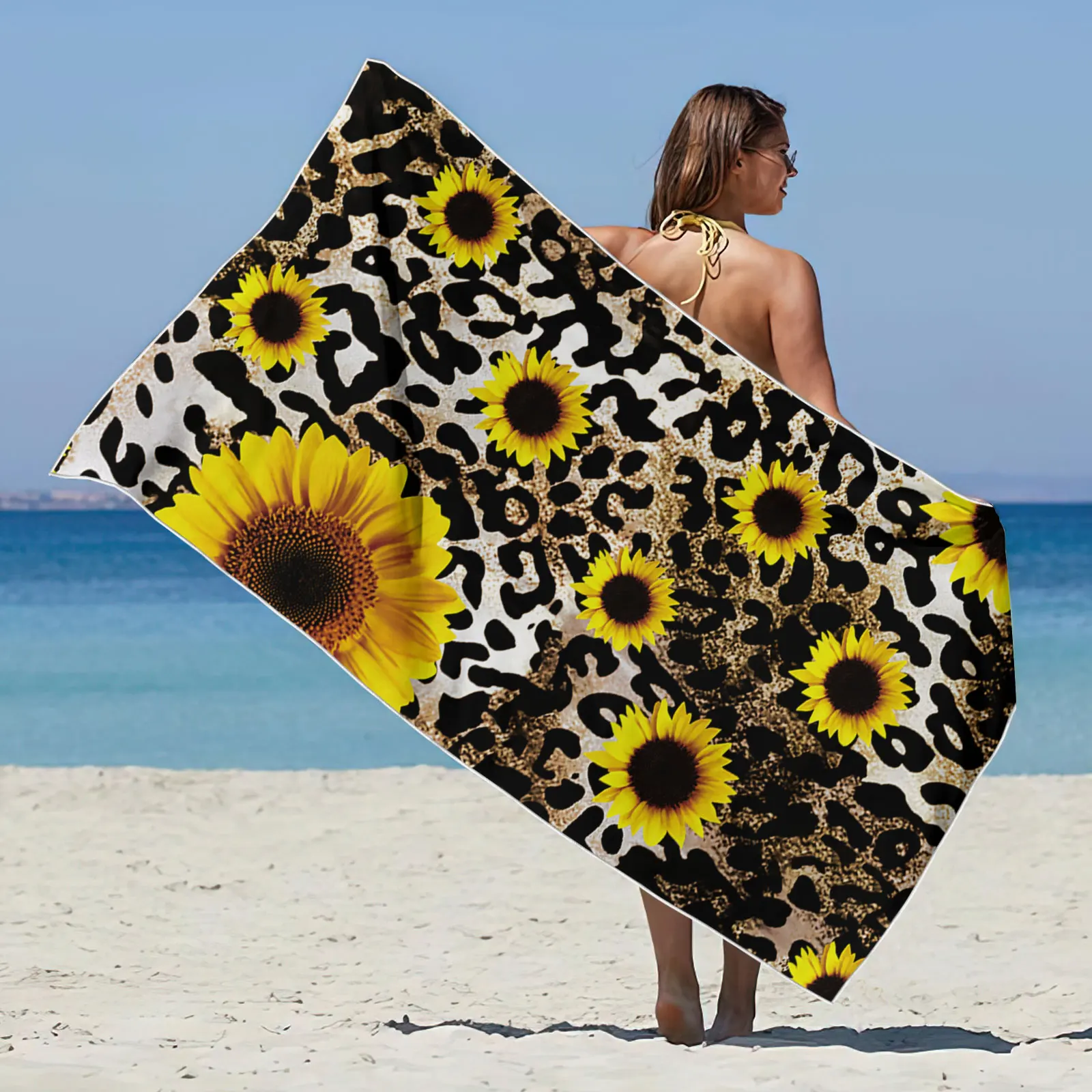 Water absorbent quick drying beach towel Sun shawl Yoga towel Swimming running quick drying towel Super light and thin