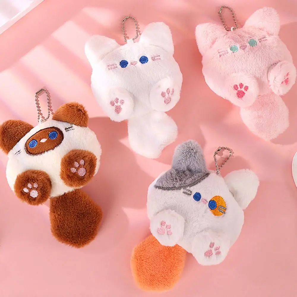 الأزياء DIY الحيوان المفاتيح أنماط متعددة القط الصغير قلادة حقيبة الملحقات لينة حقيبة الديكور زوجين #4