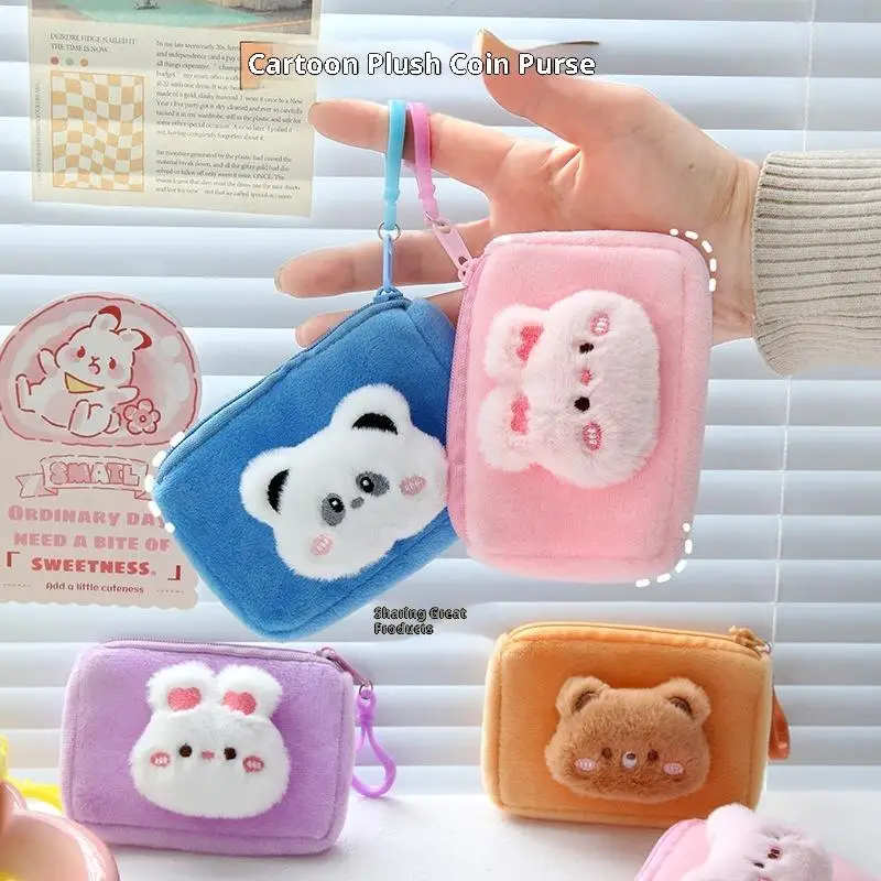 Panda Frosch Hase Kawaii Cartoon Plüsch Aufbewahrung Geldbörse Tragbare Cartoon Schlüssel Geldbörse Rucksack Dekoration Geschenke