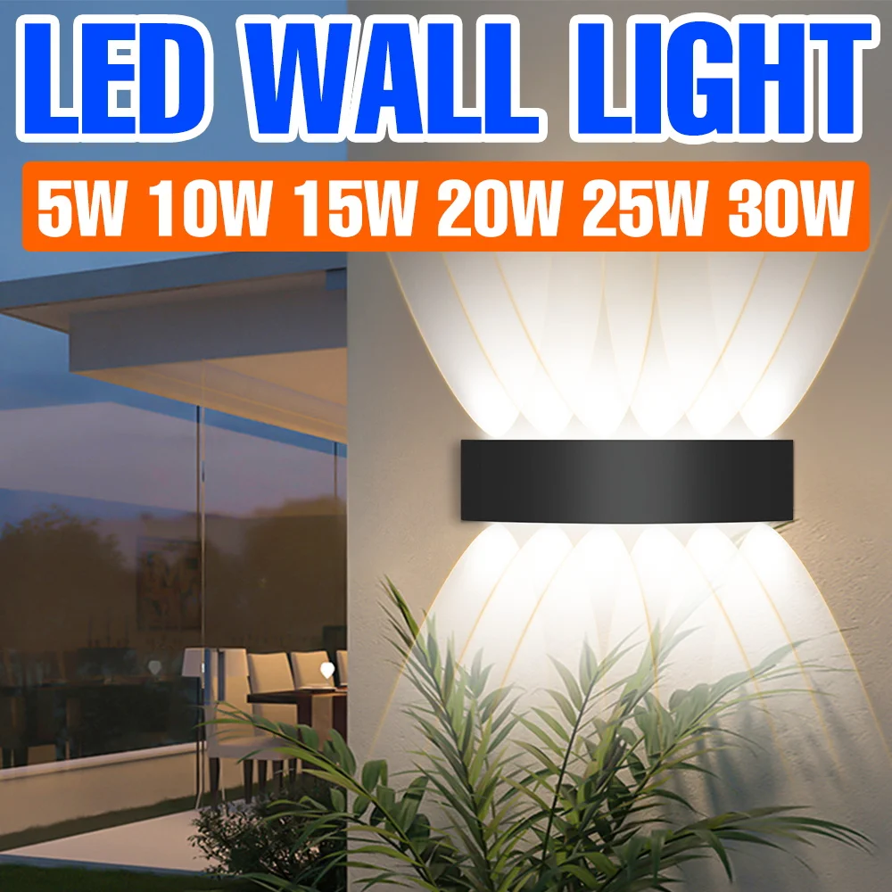 

Led Modern Wall Light AC85-265V Outdoor Lighting Garden Wall Lamp 30W 25W 20W 15W 10W 5W Living Home Decor Wall Light Waterproof