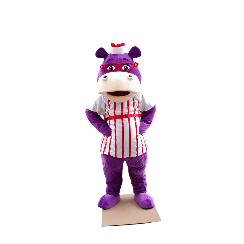 Costume de mascotte hippopotame violet, costume fantaisie personnalisé, kits de cosplay anime, robe fantaisie de carnaval, costume1247