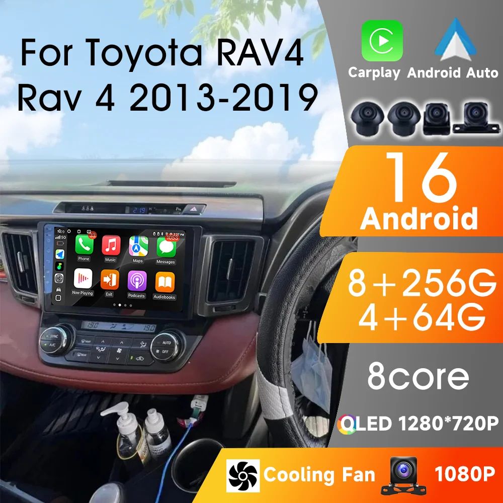 

For Toyota RAV4 Rav 4 2013 - 2019 Car Intelligent Systems Carplay GPS Navi Stereo Radios BT Auto Multimedia Video Player 4G WIFI