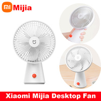Xiaomi Mijia Desktop Fan Type-C Charging 4000 mAh Battery Mini Low Noise Handheld Portable Cooling Fan 4 Speed Handle Fans Also