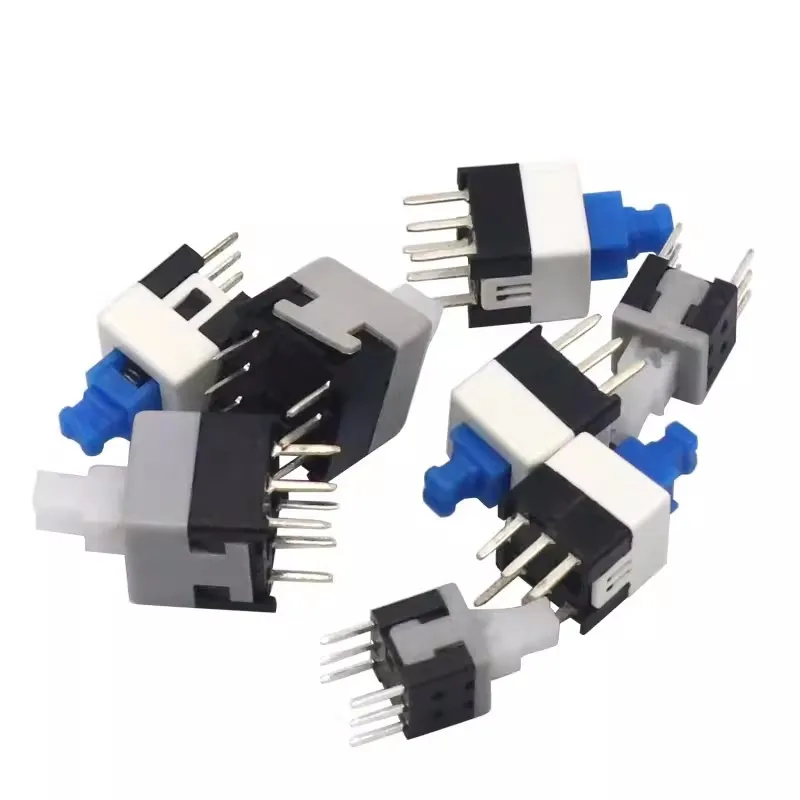 2PCS Button switch Key Six-pin switch 5.8 x 5.8 7 x 7 8 x 8 8.5 x 8.5MM Self-locking non-locking switch Six-pin