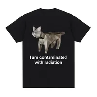 I have been contaminated. Interesting cat memory T-shirt. Summer women's humorous loose size T-shirt. Street clothing