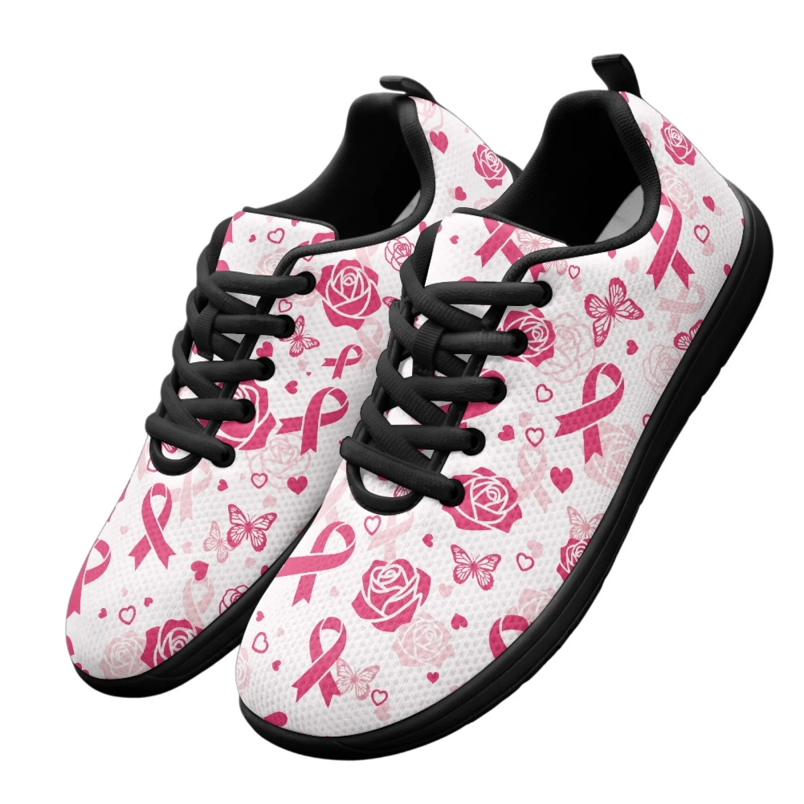 PENSTROLL Butterfly Rose Hiking Walking Shoes Wide Walking Shoes for Men Comfortable Barefoot Footwear