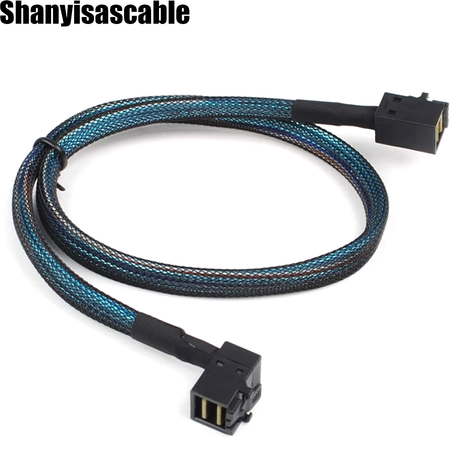 0.5M Internal Mini SAS HD SFF-8643 36P male to HD SAS SFF-8643 90 degree cable adapter