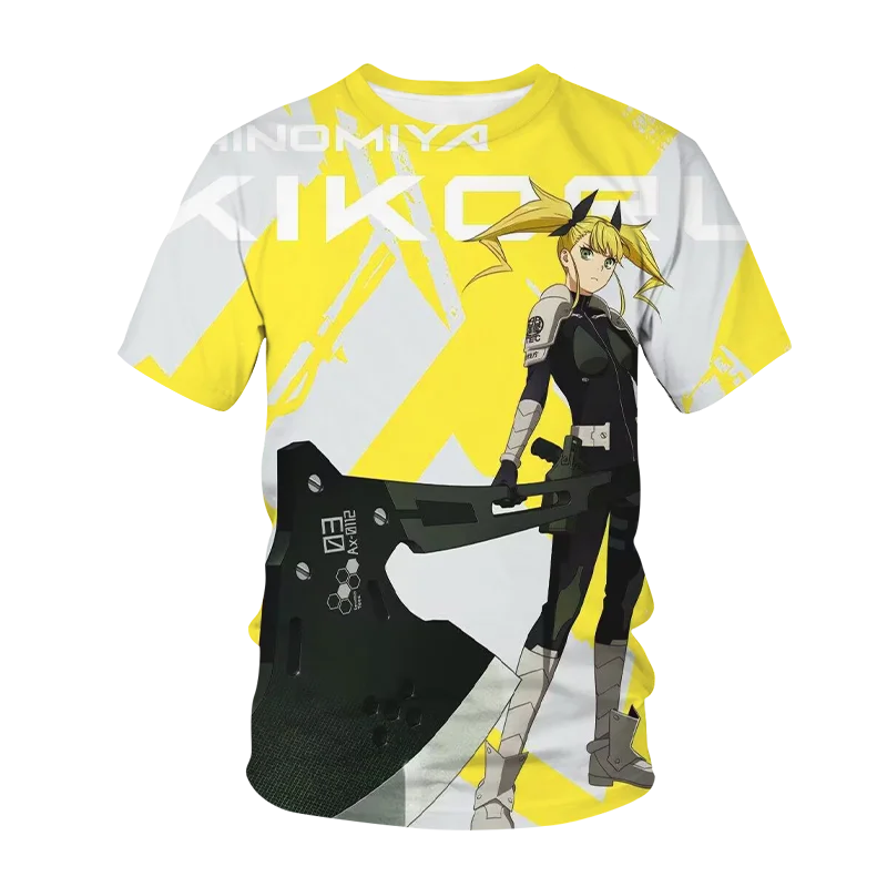 

Дышащая быстросохнущая футболка с коротким рукавом, Мужская футболка для бега и фитнеса с 3D мультяшным принтом, топ для фитнеса с круглым вырезом