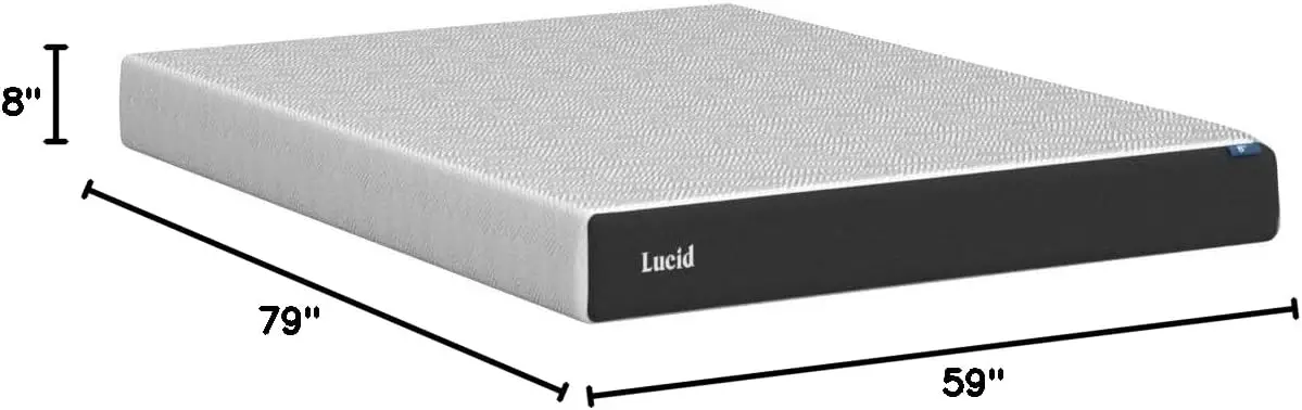 8 Inch Queen Mattress - Firm Gel Memory Foam Mattress – Bamboo Charcoal Foam –Gel Infused- Hypoallergenic Foam Mattress