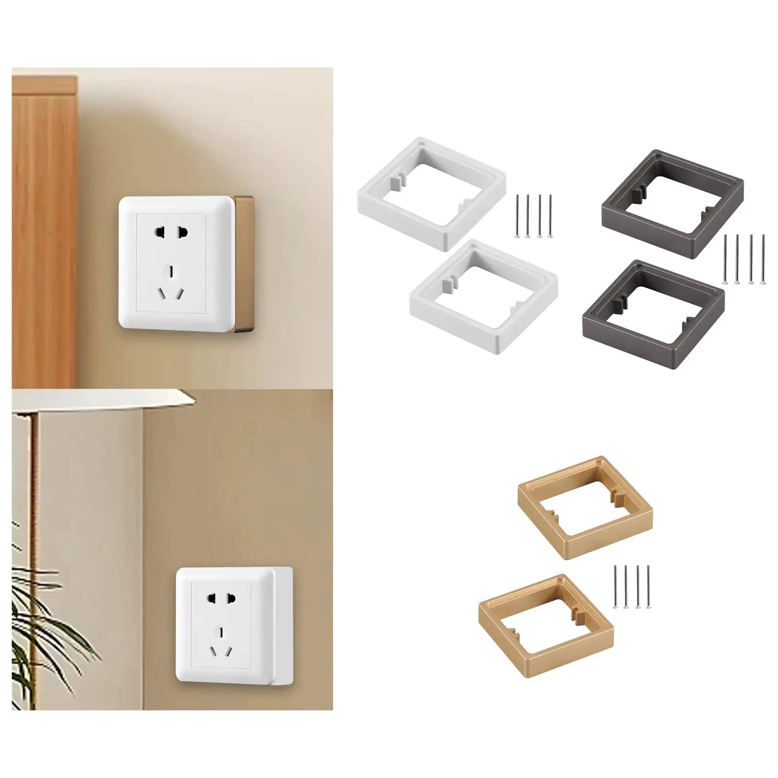 

2Pcs Single Socket Spacers 20mm Wall Plate Spacers for Home Kitchen Office