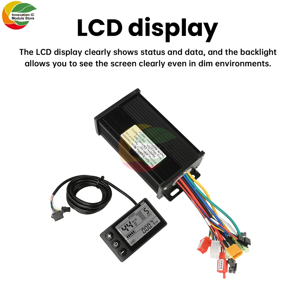 

36V 48V 64V 30A Sine Wave Brushless Motor Controller for E-Bike, 750W-1500W with LCD Display, Easy Installation