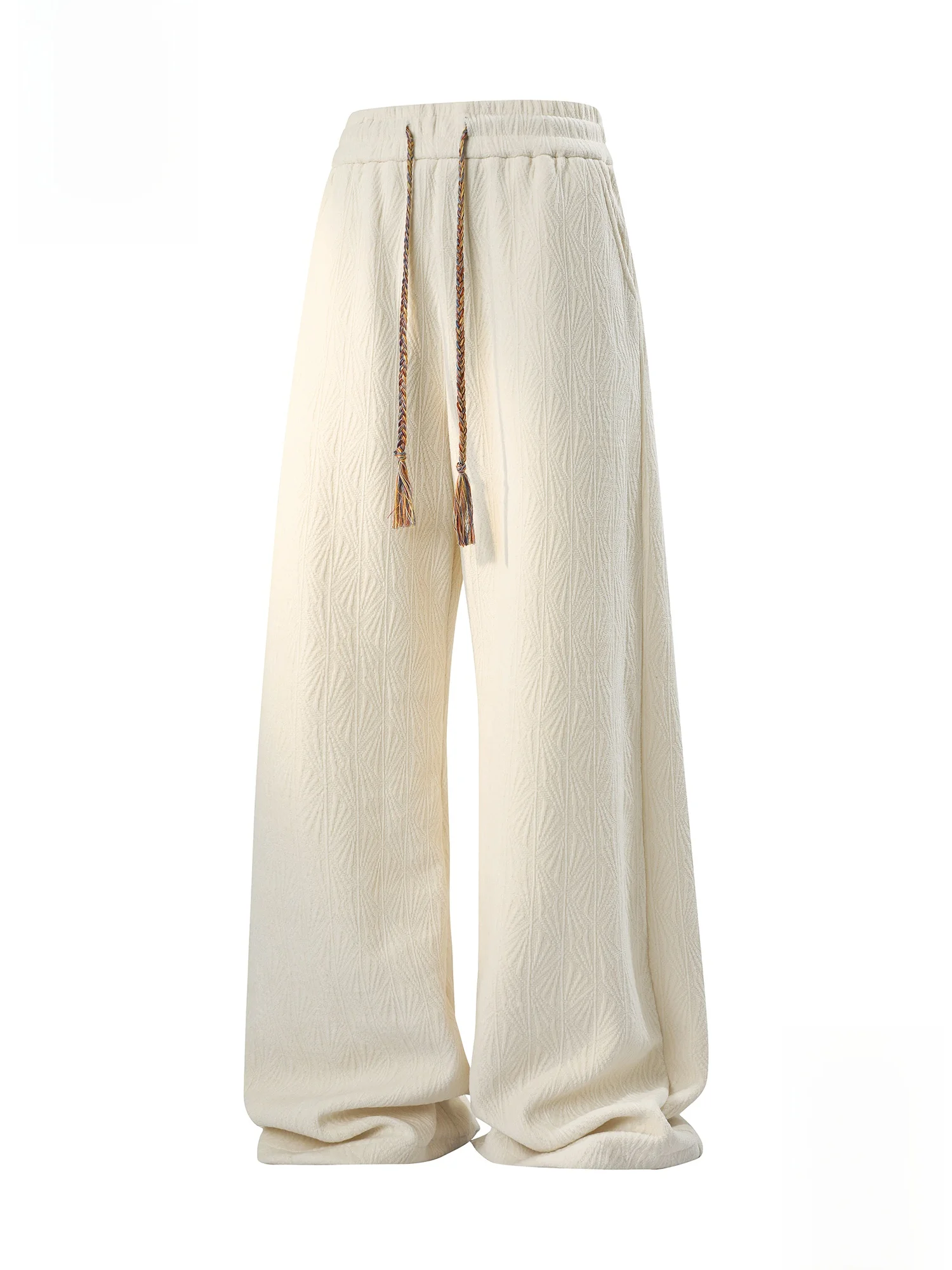 

PaulFrank Men's Casual Loose Drapey Pants American Texture Straight Leg Wide Leg Spring Faionable Youthful Elastic Waist