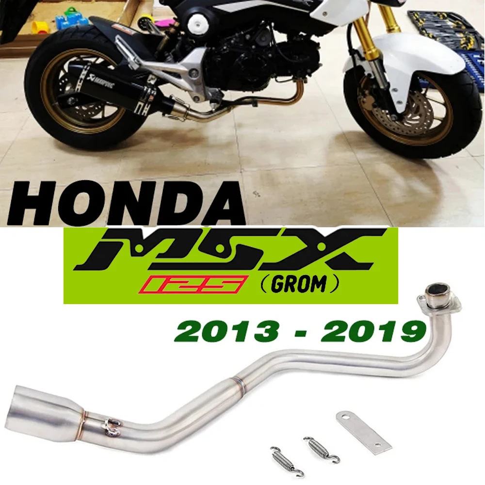 

Motorcycle Full System ExhaustFor HONDA GROM MSX 125 MSX125 2012 To 2020 M3 Muffler Middle Connect Pipe Slip On