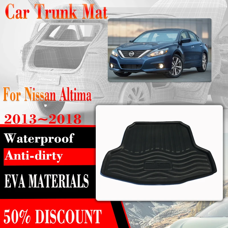 

Car Boot Mats For Nissan Altima Teana L33 2013~2018 Waterproof Rear Trunk Storage Pads EVA Covers Cargo Carpets Auto Accessories