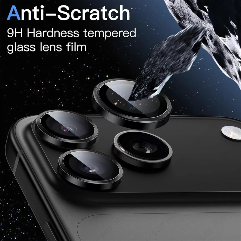 2 Sets mit je 6 Metall-Linsenschutzringen und Schutzfolie für iPhone 18 Pro Max und iPhone 17 Pro Max – ultradünne, stoßfeste Schutzfolie für die Kamera. – Detail 11
