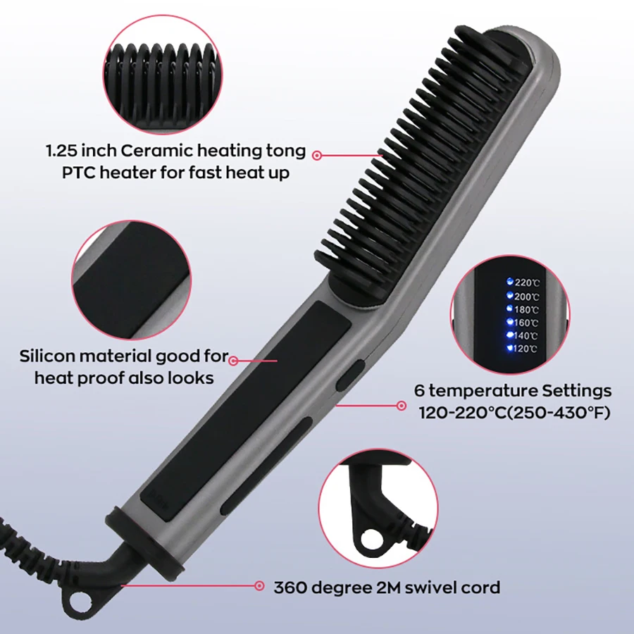 

Multi-Functional Cross-Border New Hair Straightener Comb Internet Celebrity Fast Heating Smooth Hair Care Online Favorite Hair