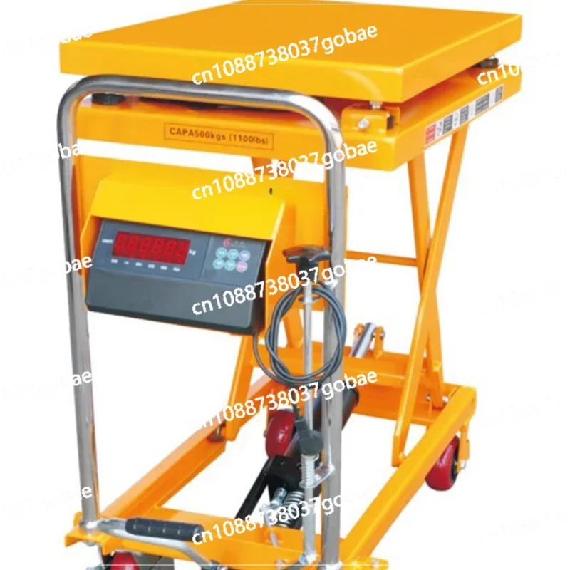 Electronic Scale Hydraulic Cylinder Loader Lift Weighing and Lifting Platform Trolley