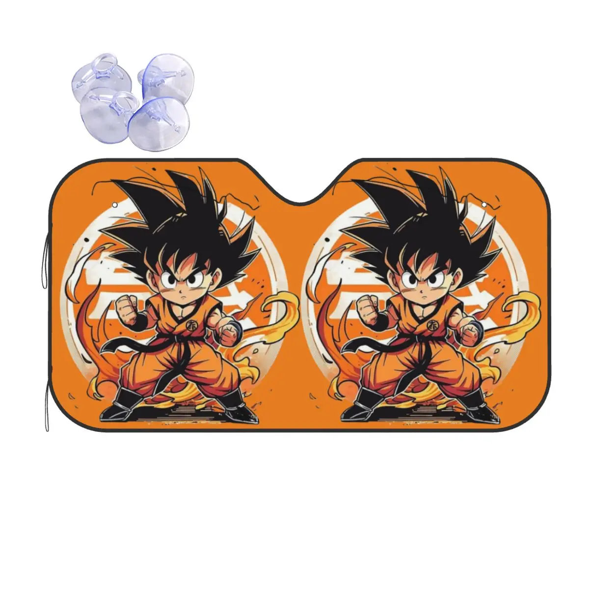 DBZ Little Kakarot Foldable Sunshade Windscreen 76x140cm Dragon Ball  Foils Car Window Windscreen Cover Sun Shade Protect