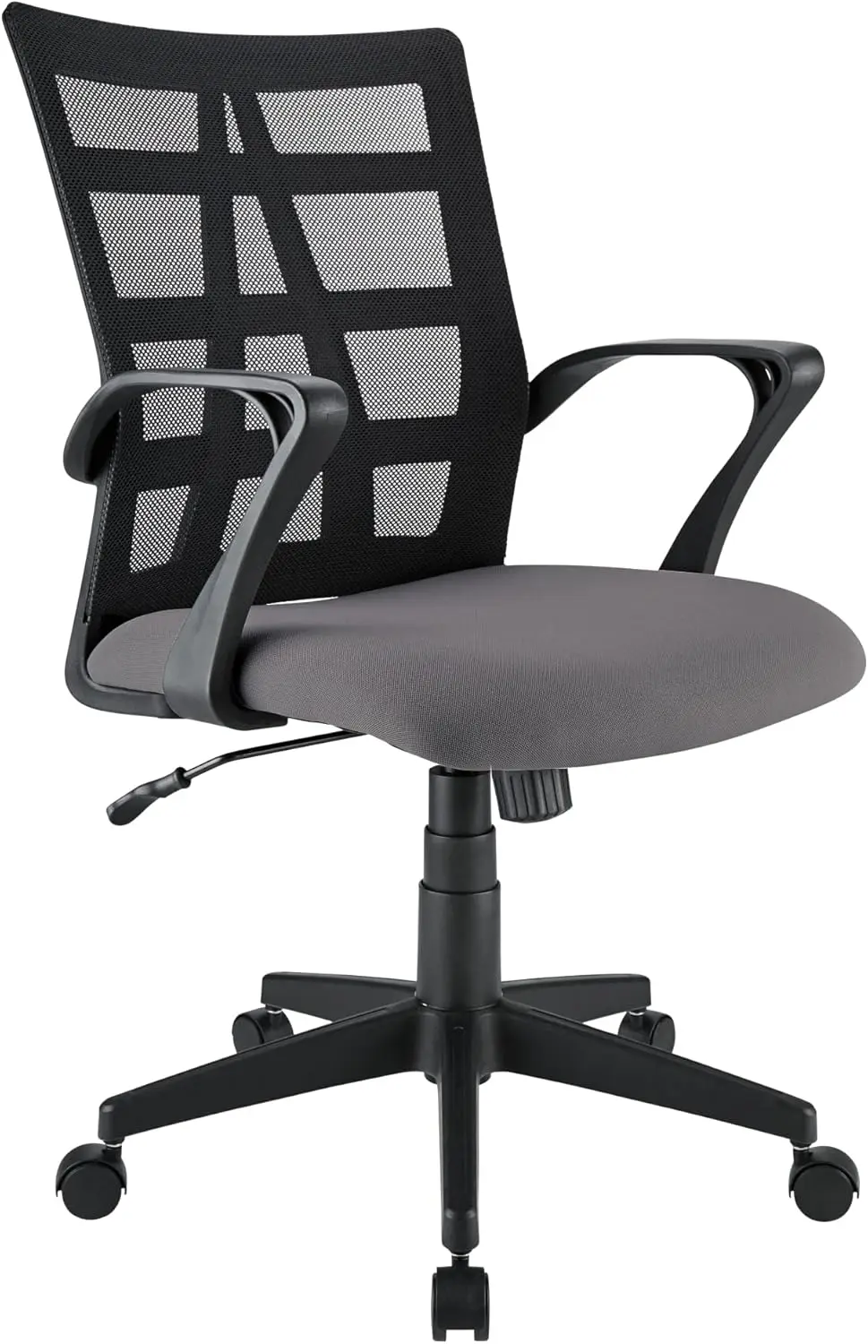 Jaxby Mesh Mid-Back Task Office Chair, Black/Gray, BIFMA Compliant