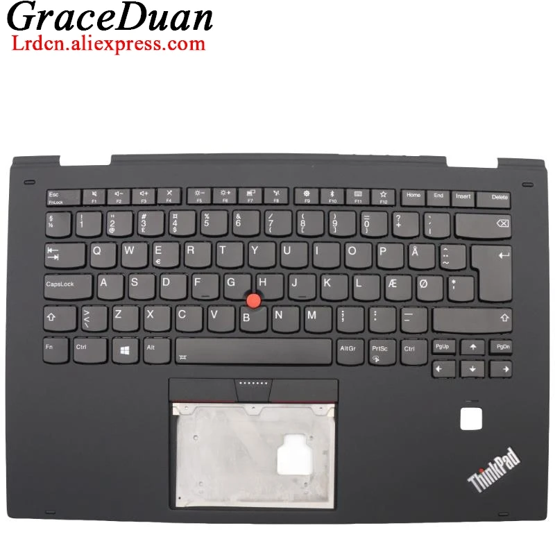 

DK Danish Black Keyboard Upper Case Palmrest Shell Cover For Lenovo Thinkpad X1 Yoga 2nd Gen 2 G2 01HY807 01HY847 01HY887 01HY92