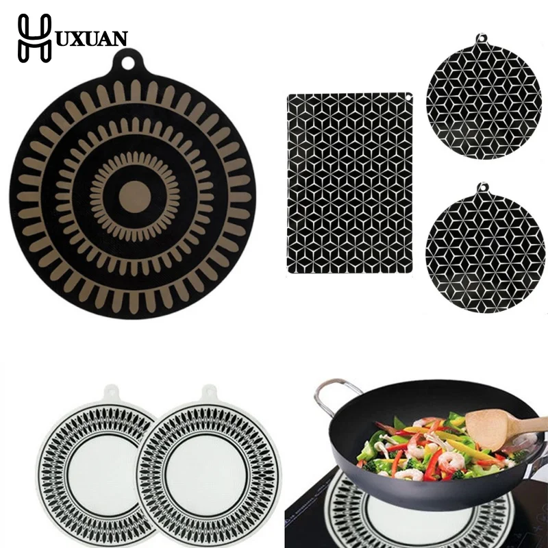 Induction Cooker Covers Silicone Mat Heat-resistant Electric Stove Cover Pad Cooktop Protector Mats Cooking Kitchen Accessories