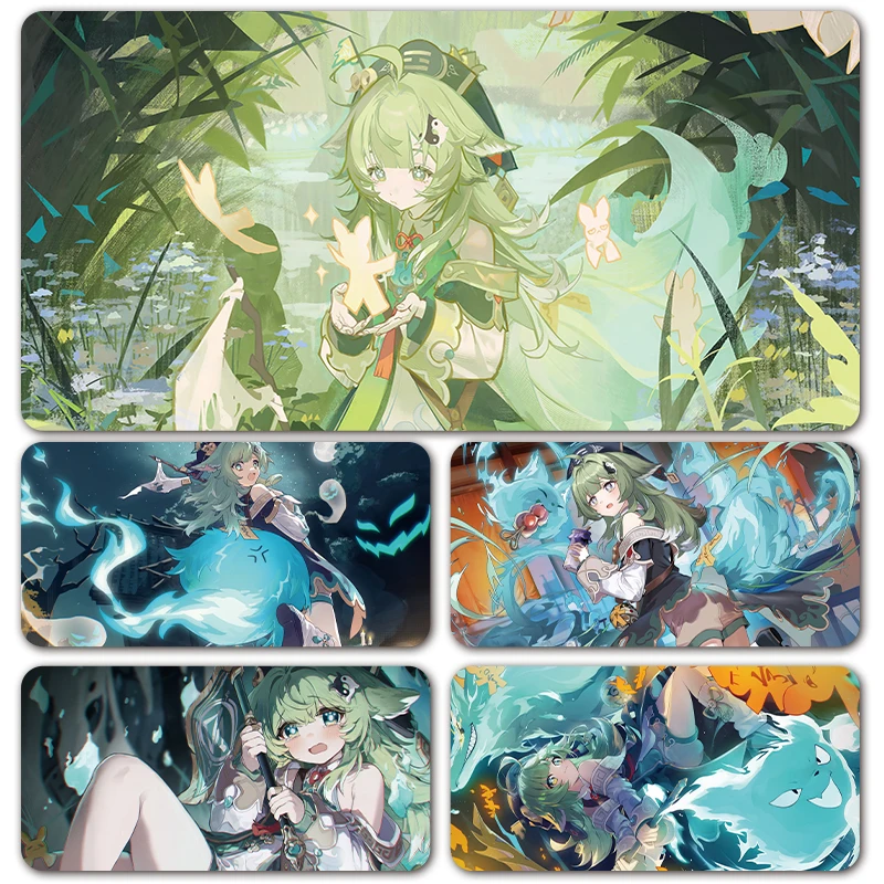 

Honkai Star Rail Huohuo Tail XXL Large Mouse Pad Computer Laptop Non-slip Office Keyboard Mats Desk Mat Mousepad