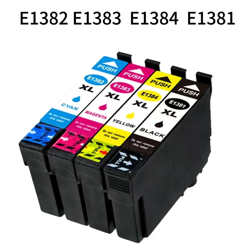 E1381 E1382 E1383 E1384 Compatible Ink Cartridge for EPSON Stylus NX230 NX420 NX430 NX635 TX420W TX430W 4Packs (1B+1C+1M+1Y)