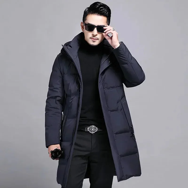 COZOK Hooded Removable Long Down Jacket Man Designer Male Winter Brand Duck Men's Lightweight Padding Mens