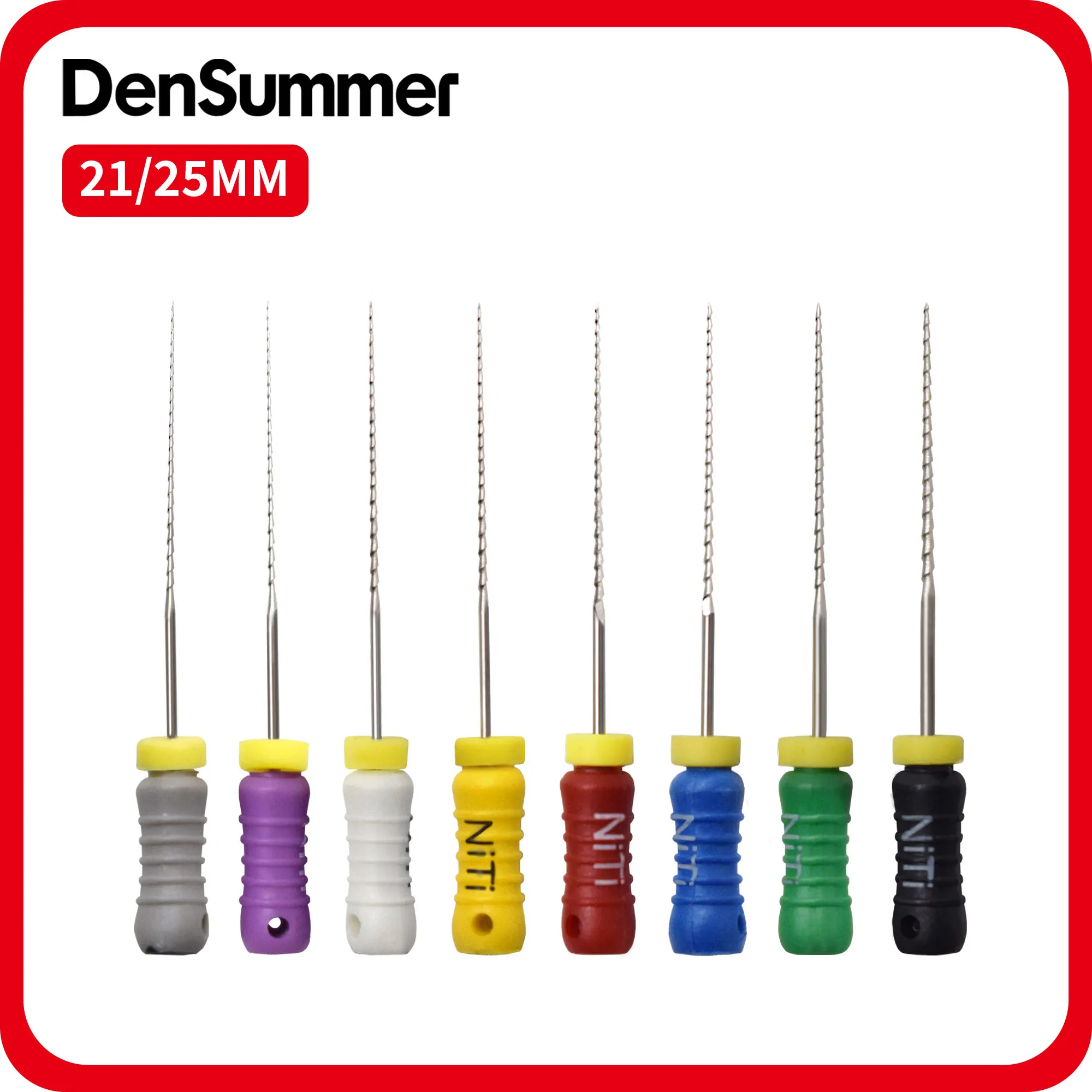 1 Box DenSummer Nickel-titanium H-FILES Thread Design Endodontic Files #15-40 #45-80 Dentistry Tools 21/25mm Hand Use Endo Files