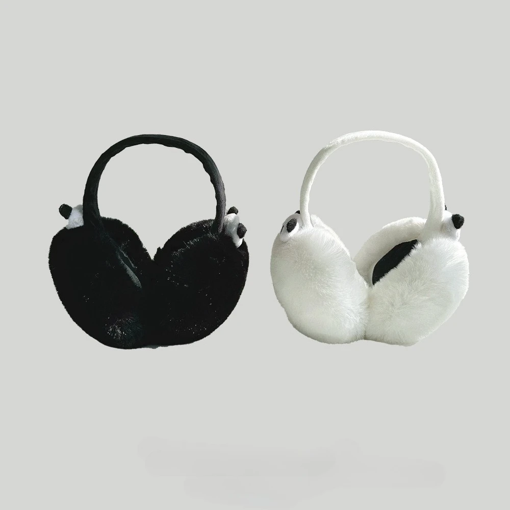 ใหม่เรืองแสง PANDA Earmuffs แฟชั่นน่ารักพับ Windproof WARM Earmuff ของขวัญฤดูหนาวสําหรับแฟน PANDA คนรัก
