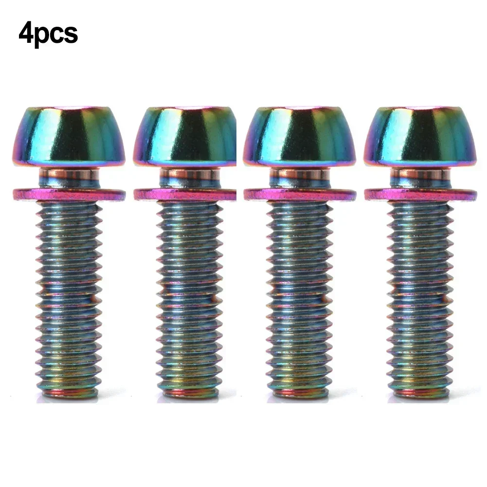 4pcs M5x20mm M6x20mm MTB Bike Bicycle Steering Handlebar Stem Screws Bolts Steel With Bike Stem Spacers Bicycle Components