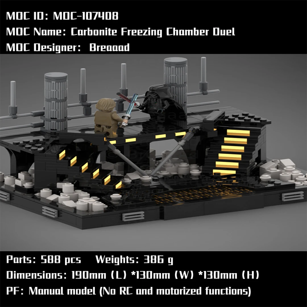 MOC-107408 Duel Platform Building Block No Human Electronic Drawing 588PCS High-tech giocattoli fai da te bambini bambini regali di compleanno