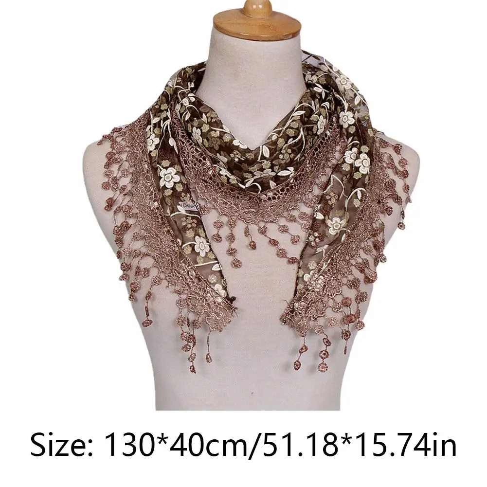 Lace Hollow Triangle Scarf Korean Style Breathable Clothing Triangle Scarf Unique Hollow Design For Many Occasions Popular Scarf