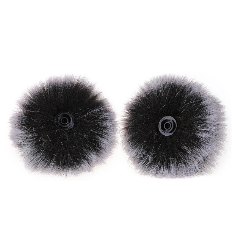 DX62 ไมโครโฟนกระจกหน้ารถ Furry Fur Windproof Muff กระจกหน้ารถสำหรับ Rode