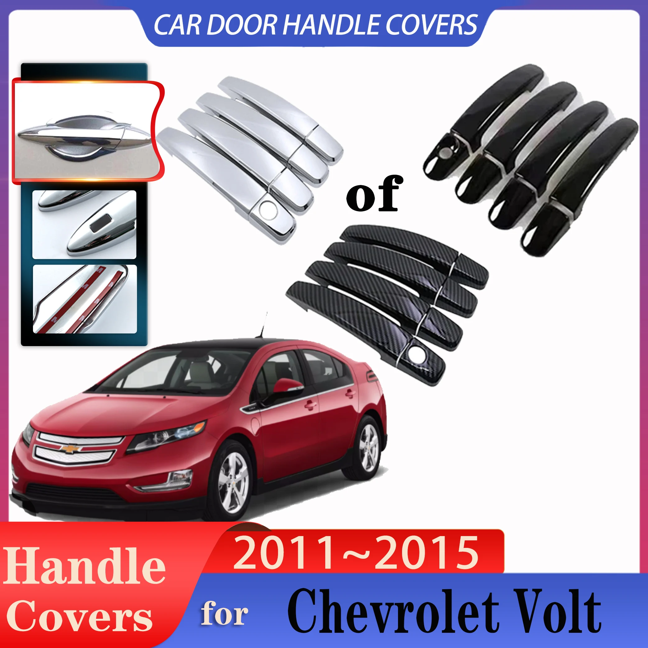 

For Holden Chevrolet Volt 1 MK1 2011 2012 2013 2014 2015 Car Door Handles Covers Exterior Scratch Protective Decor Accessories