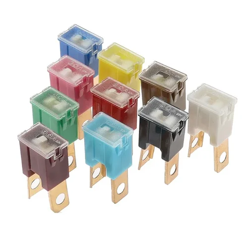 Imagen 2 del producto 1/5/10 Uds fusible automático tipo de conexión pies largos fusible de coche macho 32V 30A 40A 80A 100A 120A caja de fusibles de coche cuadrado enchufe impermeable