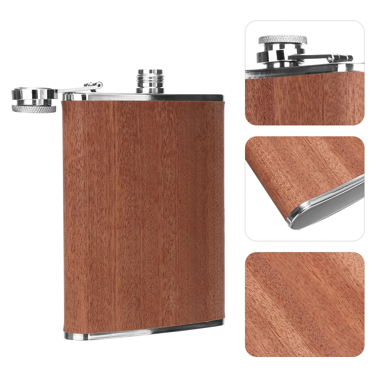 

1pc Stainless Steel Portable Outdoor Flat Wine Pot Alcohol Container For Camping Compact Liquor Flask Sturdy Pu