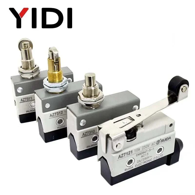 10A 250VAC AZ-7312 AZ-7311 AZ-7121 AZ-7310 TZ-7141 Waterproof Micro Switch Travel Limit Switch Straight 90degree Roller Lever